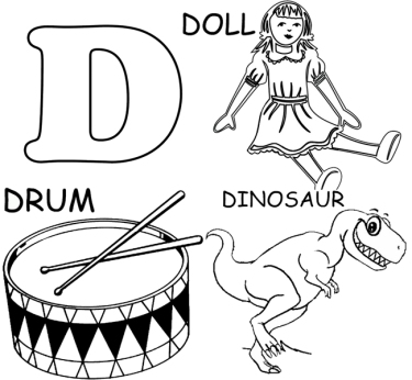 Letter D Coloring Pages to Print